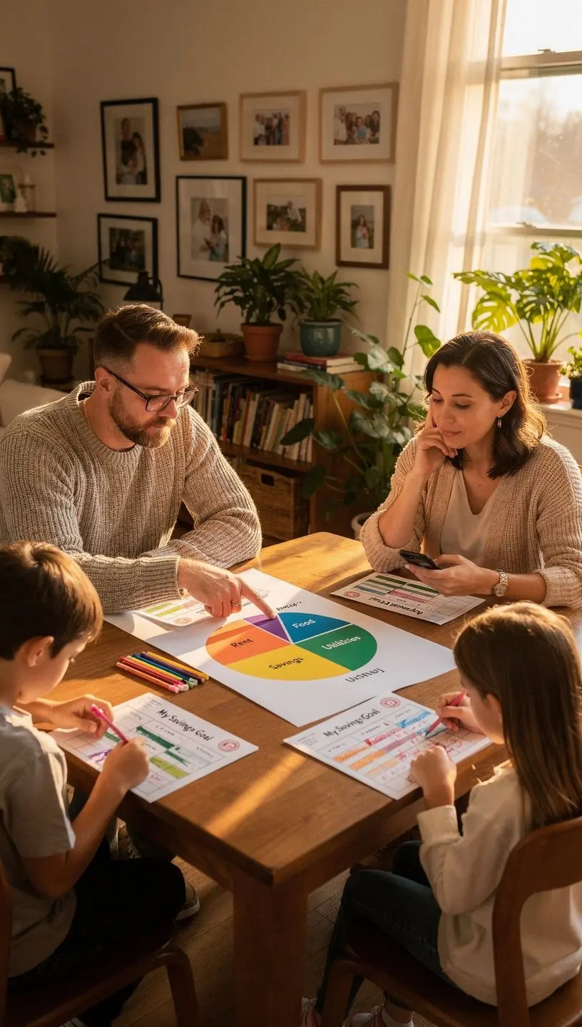 Heti előrehaladási modell, amely bemutatja a pénzügyi célok elérésének lépéseit.