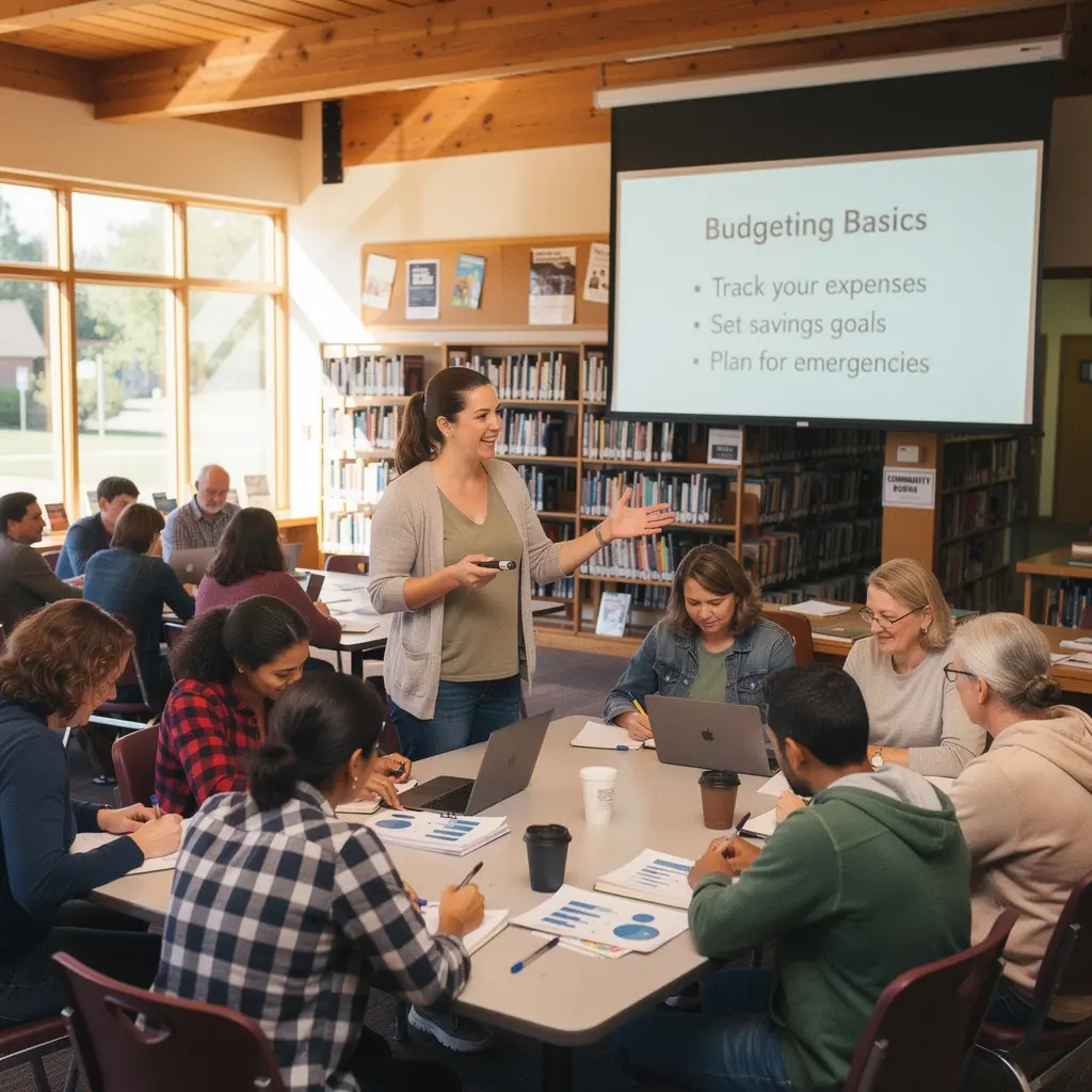 Költségvetés tervezését bemutató grafika, pénzügyi célokkal.